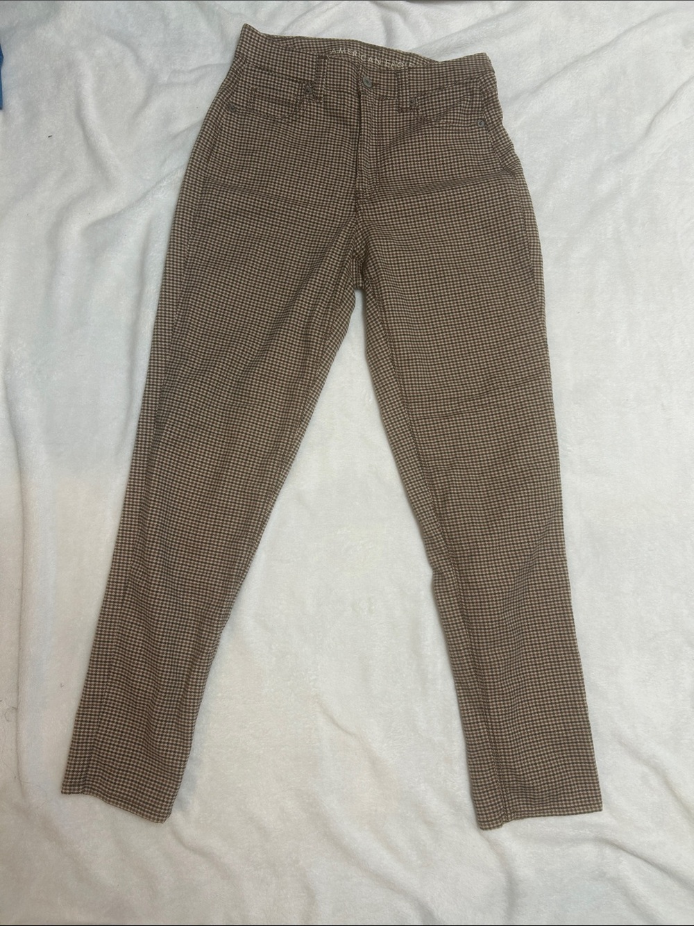 American Eagle Women’s Pants Brown Plaid Size 4 Long